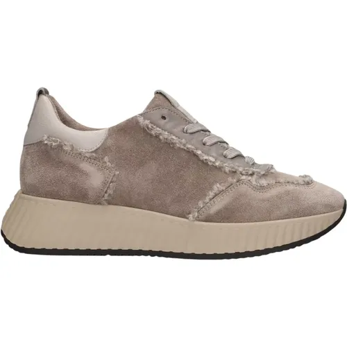 Taupe Damen Sneakers Low-Top , Damen, Größe: 38 EU - Softwaves - Modalova