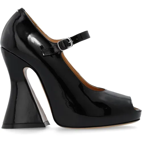 Glossy pumps , female, Sizes: 3 UK, 4 UK, 6 UK, 7 UK, 5 1/2 UK, 5 UK - Maison Margiela - Modalova