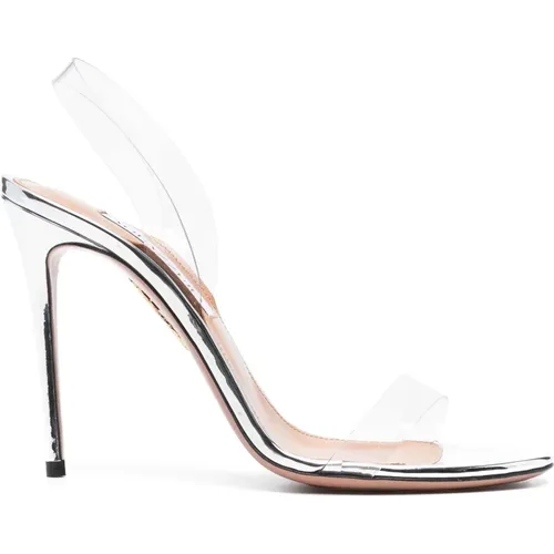 Elegant Silver PVC Pumps , female, Sizes: 5 UK - Aquazzura - Modalova