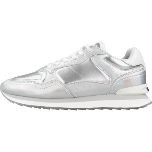 Sporty Silver Sneakers for Women , female, Sizes: 4 UK, 5 UK, 3 UK - Hoff - Modalova