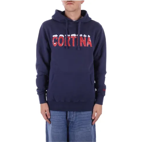 Roter Logo Pullover mit Seitentasche , Herren, Größe: S - Saint Barth - Modalova