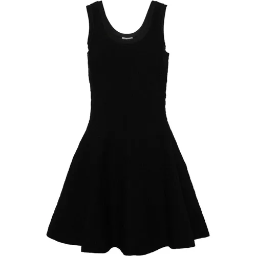 Croco Mini Dress Sleeveless Side Zip , female, Sizes: M - Alaïa - Modalova