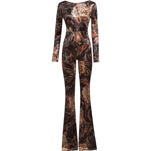 Grauer Paisley Print Jumpsuit Kleid - ETRO - Modalova