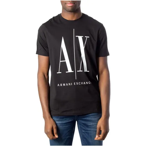 Printed Mens T-Shirt , male, Sizes: XL - Armani Exchange - Modalova