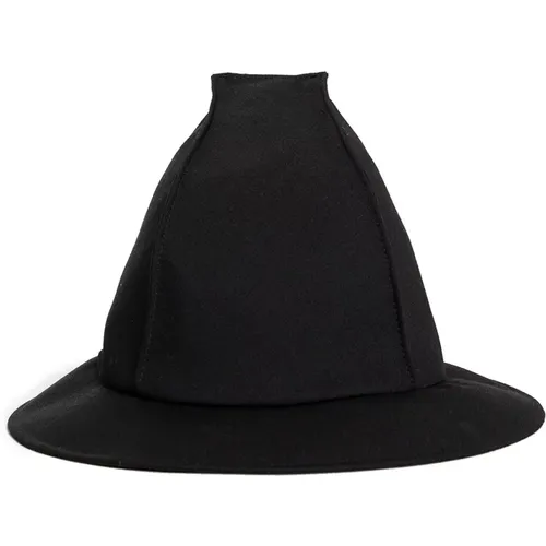 Wool Square Crown Hat , female, Sizes: S, M - Yohji Yamamoto - Modalova