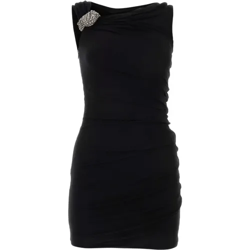 Crepe Mini Dress , female, Sizes: XS - alexander mcqueen - Modalova