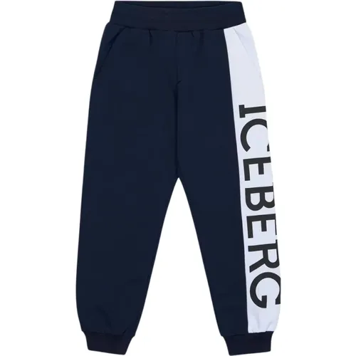 Blaue Jogger-Style Sweatpants , Herren, Größe: S - Iceberg - Modalova