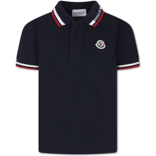 Kinder Polo Shirt Gestreiftes Logo - Moncler - Modalova