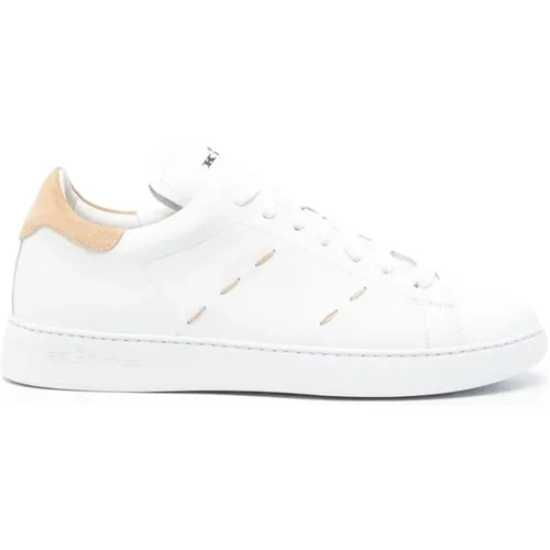 Leather Sneakers with Decorative Stitching , male, Sizes: 8 1/2 UK, 11 UK, 9 UK, 8 UK, 7 UK, 9 1/2 UK, 10 1/2 UK, 7 1/2 UK - Kiton - Modalova