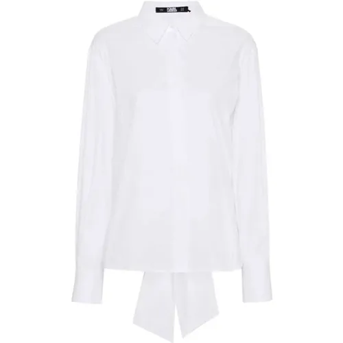 Cotton Poplin Shirt , female, Sizes: 2XS, XS, S - Karl Lagerfeld - Modalova