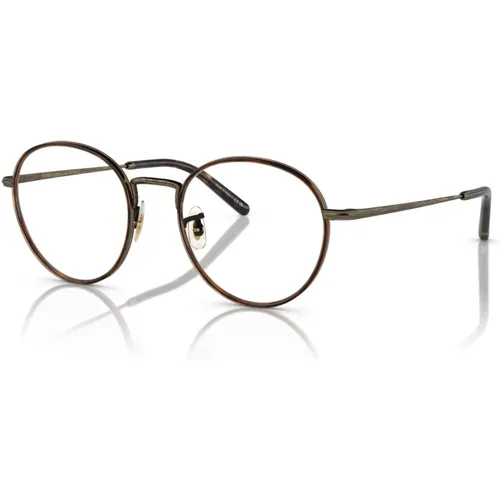 Antique Gold Eyewear Frames OV 1333 , male, Sizes: 49 MM - Oliver Peoples - Modalova