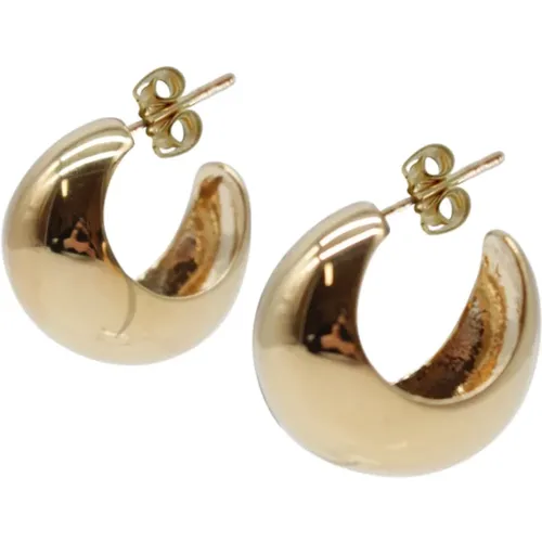 Goldene Hoop Ohrringe Breite Form , Damen, Größe: ONE Size - Isabel marant - Modalova