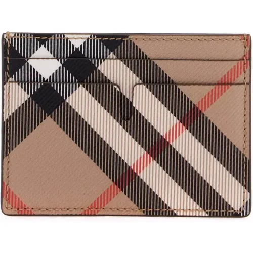 Check Pattern Card Holder , female, Sizes: ONE SIZE - Burberry - Modalova