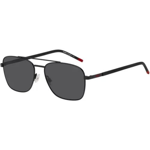 Matte Sunglasses with Grey Lenses , unisex, Sizes: 57 MM - Hugo Boss - Modalova