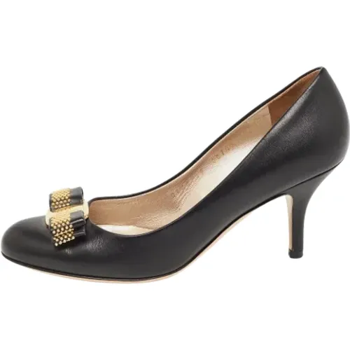 Pre-owned Leather heels , female, Sizes: 3 UK - Salvatore Ferragamo Pre-owned - Modalova