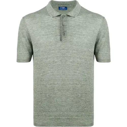 Leinen Poloshirt Made in Italy , Herren, Größe: 3XL - Barba - Modalova