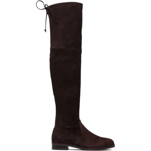 Ebony Leather Lowland Boots , female, Sizes: 3 UK, 4 UK, 6 UK, 5 UK - Stuart Weitzman - Modalova