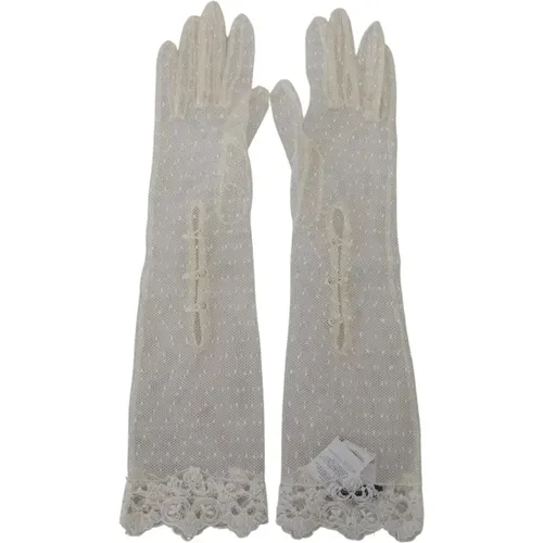 Gloves , Damen, Größe: 8 IN - Dolce & Gabbana - Modalova