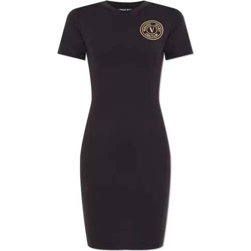 Kleid mit Logo , Damen, Größe: M - Versace Jeans Couture - Modalova