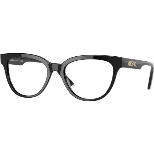 Schwarze Brillengestelle , unisex, Größe: 54 MM - Versace - Modalova