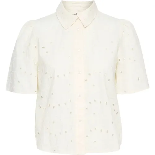Feminine Embroidered Shirt Blouse , female, Sizes: S, XS - Soaked in Luxury - Modalova