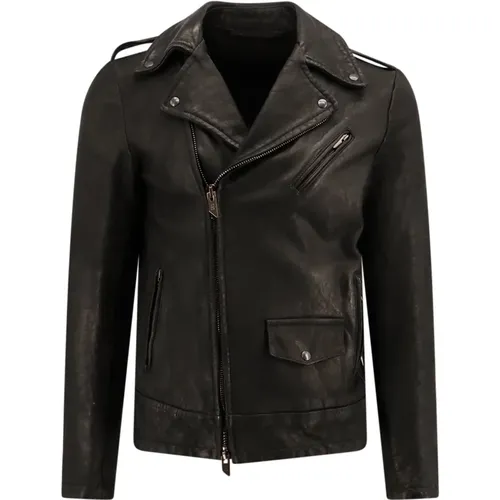 Leather Jacket with Zip Closure , male, Sizes: 2XL - Salvatore Santoro - Modalova