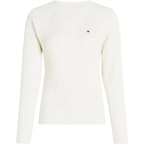 Ivory Petal Pullover , Damen, Größe: M - Tommy Hilfiger - Modalova