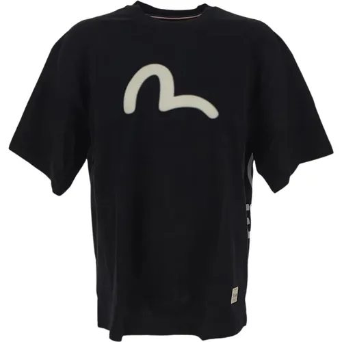 Graffiti Daruma Face Printed T-Shirt , male, Sizes: XL - Evisu - Modalova