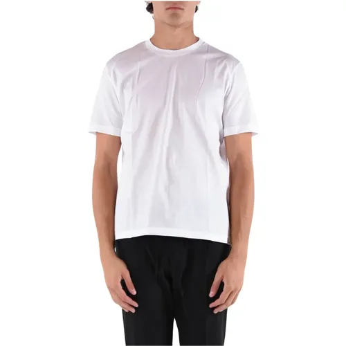 Baumwoll T-Shirt mit Regular Fit , Herren, Größe: M - Paolo Pecora - Modalova