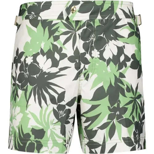 Tropical Flower Swim Shorts , male, Sizes: M, XL, L - Tom Ford - Modalova