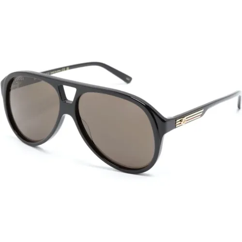 Schwarze Sonnenbrille mit Zubehör , Herren, Größe: 59 MM - Gucci - Modalova
