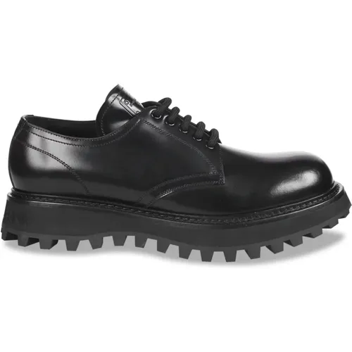 Schwarze flache Schuhe , Herren, Größe: 40 EU - Dolce & Gabbana - Modalova