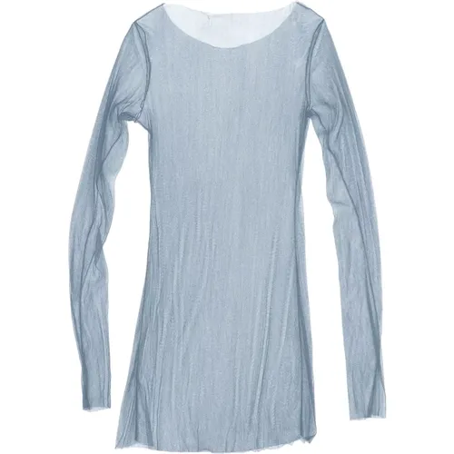 Seiden Tul Top Himmelblau , Damen, Größe: 2XL - Cortana - Modalova