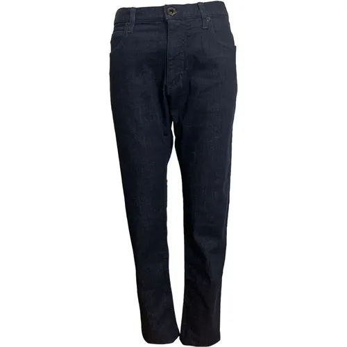 Dunkelblaue Regular Fit J45 Jeans , Herren, Größe: W38 L34 - Emporio Armani - Modalova