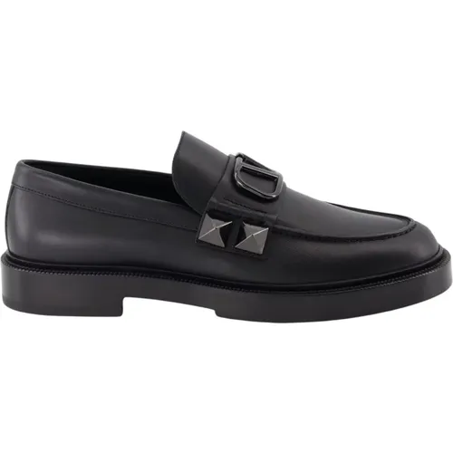 Stud Sign Slip-On Moccasins , male, Sizes: 8 UK - Valentino Garavani - Modalova