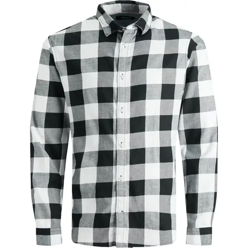 Jack Jones Hemd Langärmliges Gingham Twill Shirt mit Hemdkragen - jack & jones - Modalova