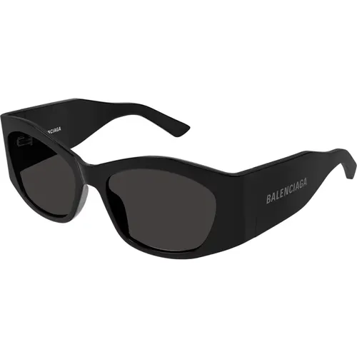 Sonnenbrille im Vintage-Stil mit Grauen Gläsern , Damen, Größe: 56 MM - Balenciaga - Modalova
