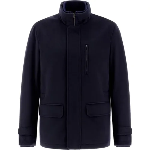 Blaue Jacke mit Reißverschluss - Herno - Modalova