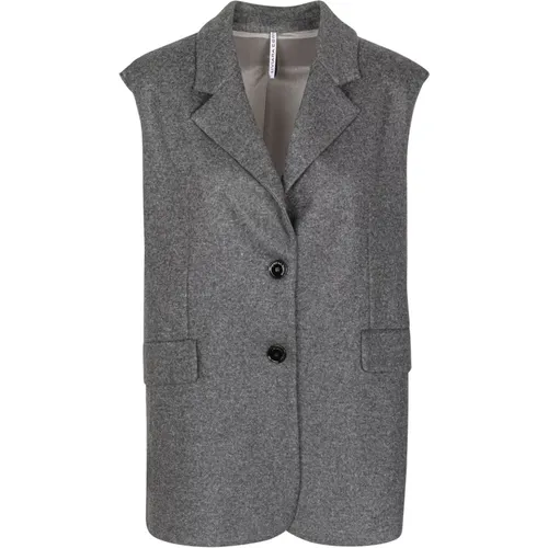 Kaschmir Wendbarer ärmelloser Gilet , Damen, Größe: XS - Liviana Conti - Modalova