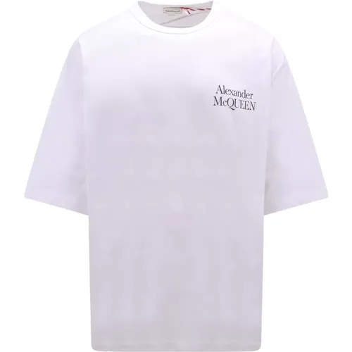Cotton Logo Print T-Shirt - Aw23 , male, Sizes: L, S, XS - alexander mcqueen - Modalova