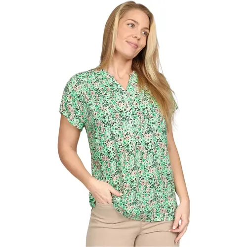 Green Flower Blouse Bloome.Sp24 Style , female, Sizes: M - 2-Biz - Modalova