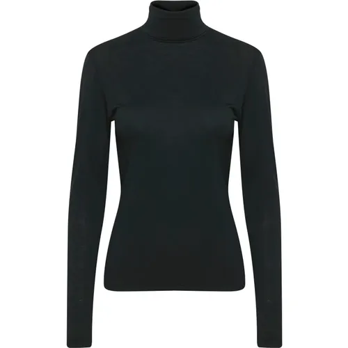 Classic Wool Long Sleeve Polo Shirt , female, Sizes: S, XS - Gestuz - Modalova