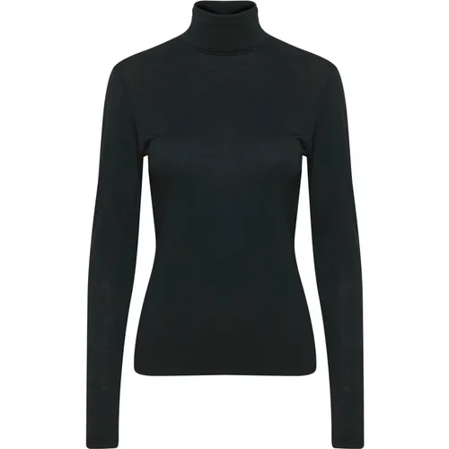 Classic Wool Long Sleeve Polo Shirt , female, Sizes: XS - Gestuz - Modalova