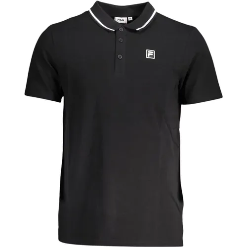 Short Sleeve Polo Shirt with Contrast Details and Logo , male, Sizes: S, M, XS - Fila - Modalova