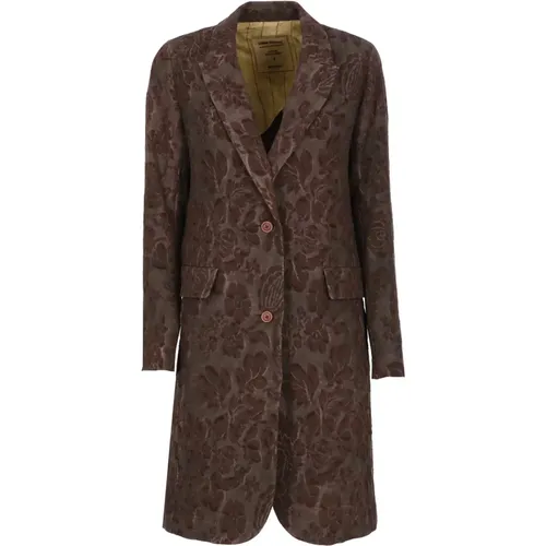 Linen Coat Shawled Neck , female, Sizes: L, M - UMA Wang - Modalova