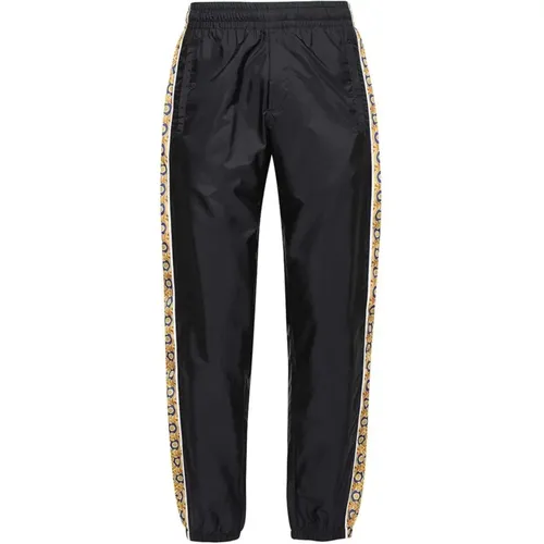 Schwarze Hose mit elastischem Bund - Versace - Modalova