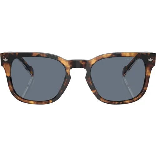 Polarized Sunglasses Blue Havana Frame , female, Sizes: 53 MM - Vogue - Modalova