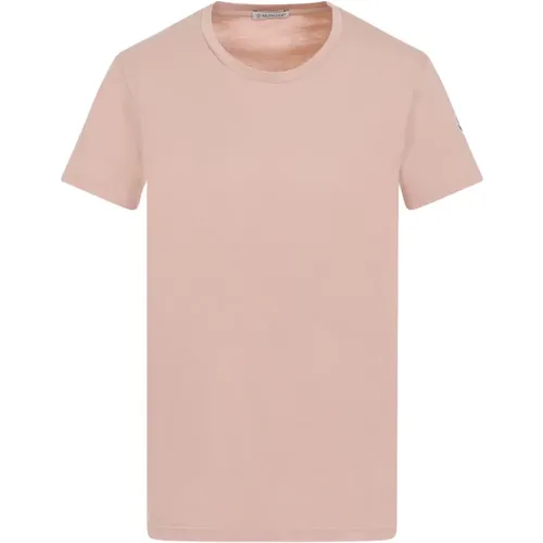 Cotton T-Shirt with Logo , female, Sizes: XS - Moncler - Modalova
