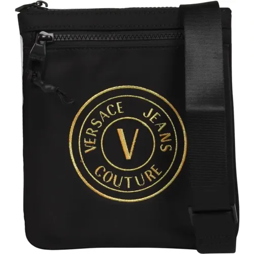 V-Emblem Nylon Messenger Tasche - Versace Jeans Couture - Modalova