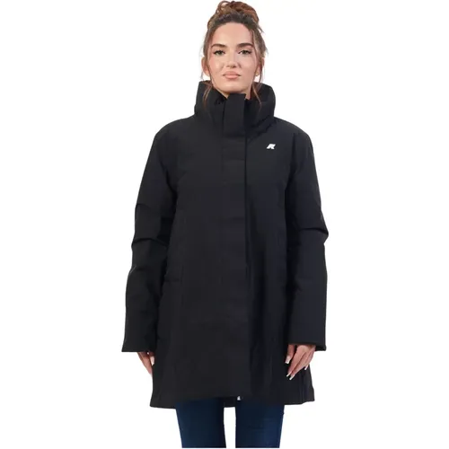 Schwarze kurze Jacke Marla , Damen, Größe: L - K-way - Modalova